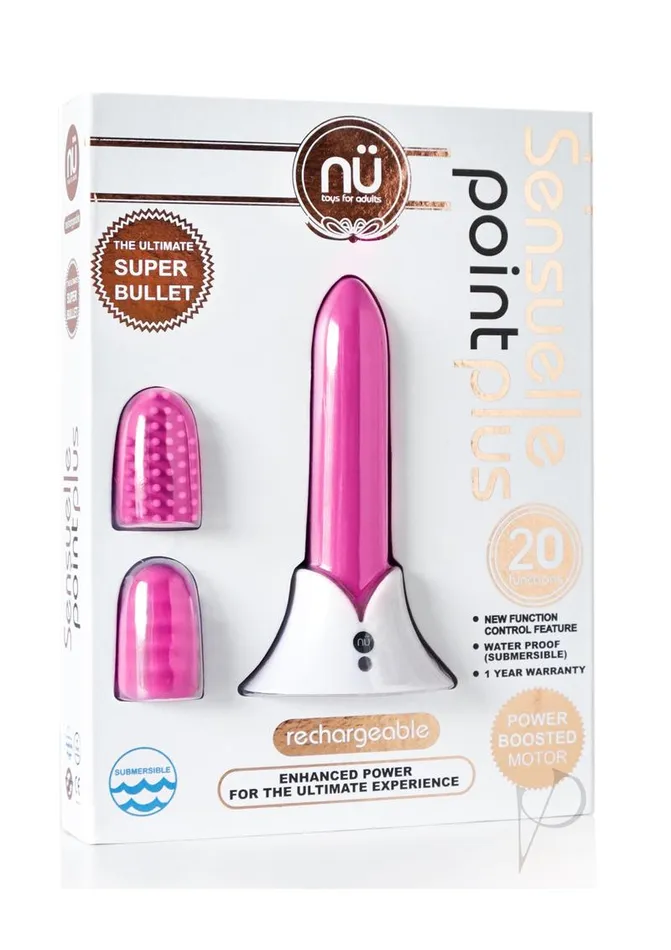 Nu Sensuelle Nu Sensuelle Point Plus Rechargeable Silicone Bullet Pink Vibrators Nu Sensuelle Nu Sensuelle Point Plus Rechargeable Silicone Bullet Pink Vibrators