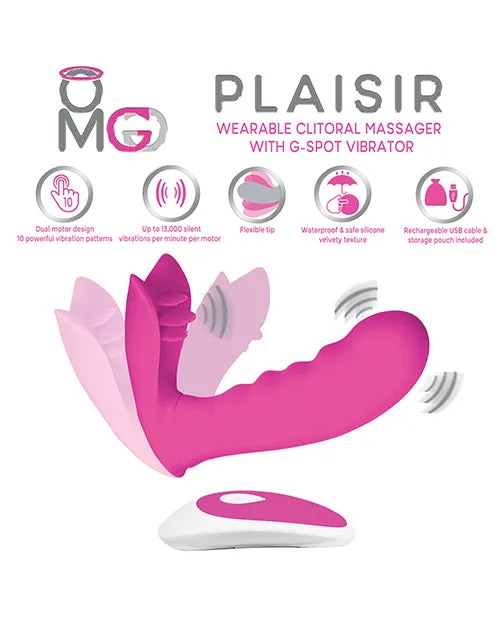 Omg Deeva Vibrators OMG Plaisir Wearable Clitoral Massager wGSpot Vibrator Pink Omg Deeva Vibrators OMG Plaisir Wearable Clitoral Massager wGSpot Vibrator Pink