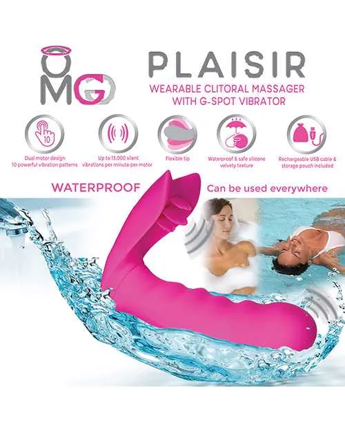 Omg Deeva Vibrators OMG Plaisir Wearable Clitoral Massager wGSpot Vibrator Pink Omg Deeva Vibrators OMG Plaisir Wearable Clitoral Massager wGSpot Vibrator Pink