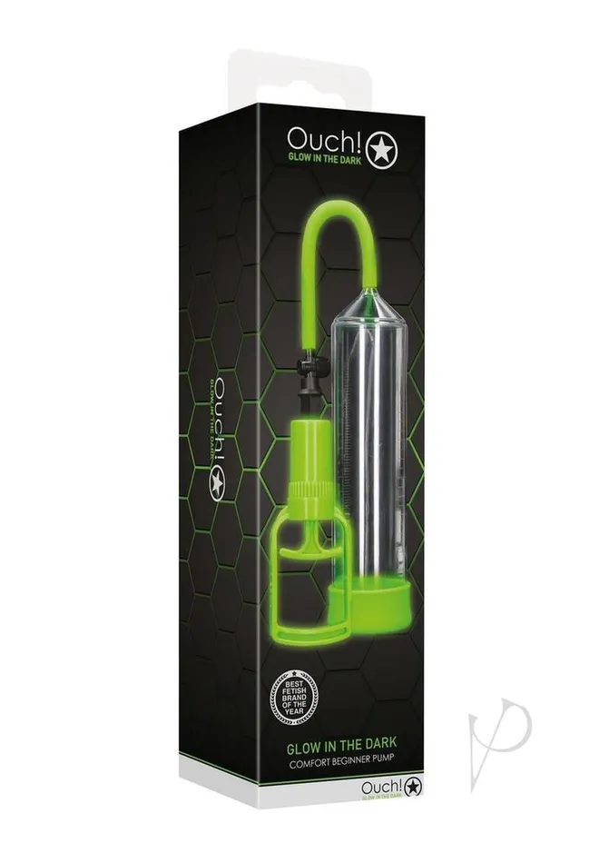 Ouch Comfort Beginner Pump Glow in the Dark Green Ouch Female Sex Toys