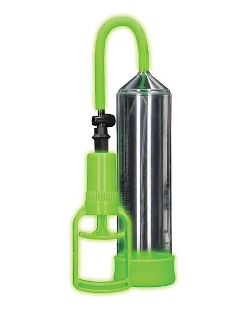 Ouch Comfort Beginner Pump Glow in the Dark Green Ouch Female Sex Toys Ouch Comfort Beginner Pump Glow in the Dark Green Ouch Female Sex Toys