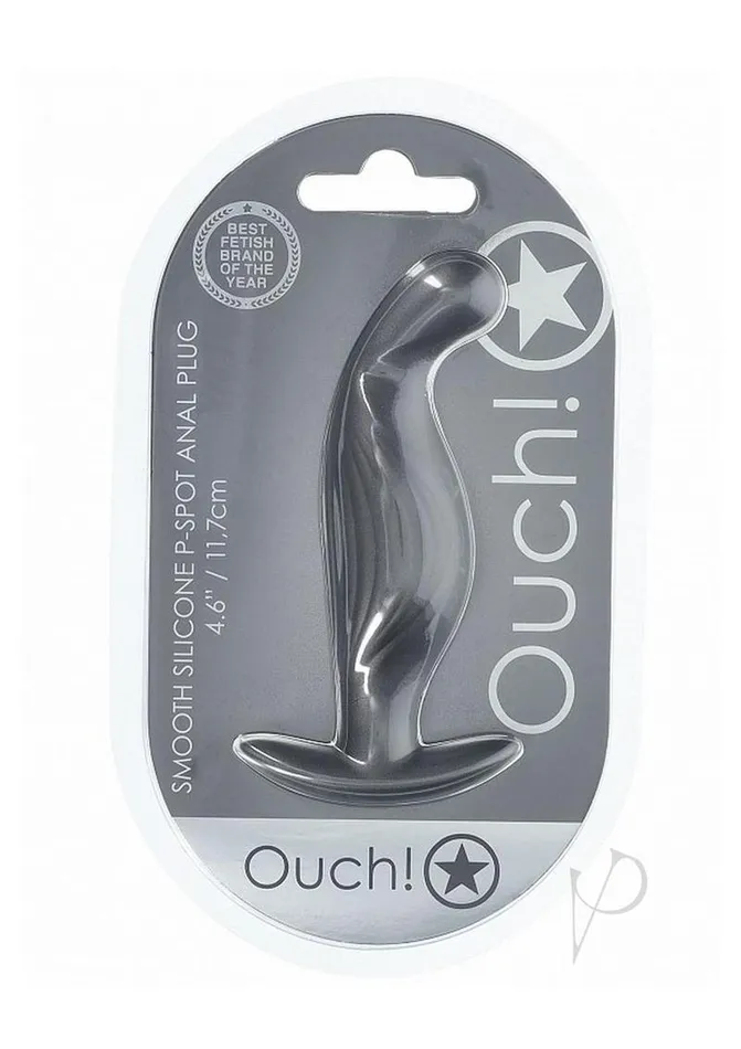 Ouch PSpot Anal Plug Silicone Gun Metal Ouch Male Sex Toys