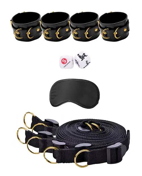 Ouch Shots Ouch Limited Edition Gold Bed Bindings Restraint System Anal