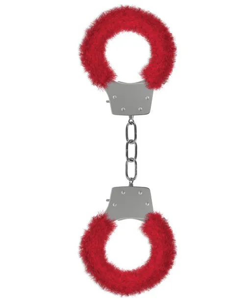 Ouch Vibrators Ouch Pleasure Handcuffs Furry Red Ouch Vibrators Ouch Pleasure Handcuffs Furry Red