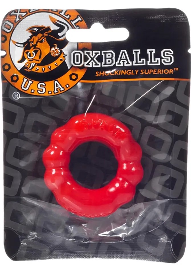Oxballs Atomic Jock The 6 Pack Sport Cock Ring Red Oxballs Male Sex Toys