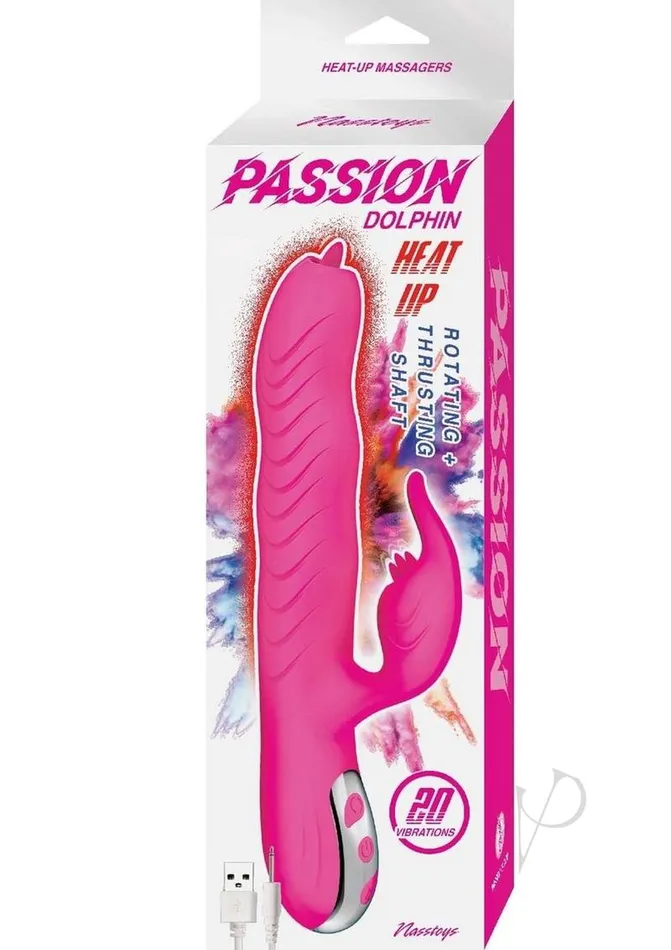 Passion Dolphin Heat Up Rechargeable Silicone Rabbit Vibrator Pink Nasstoys Vibrators Passion Dolphin Heat Up Rechargeable Silicone Rabbit Vibrator Pink Nasstoys Vibrators