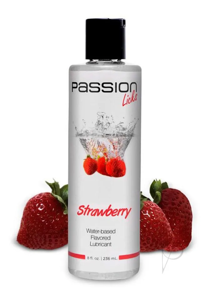 Passion Lubricants Passion Licks Strawberry Water Based Flavored Lubricant 8oz Passion Lubricants Passion Licks Strawberry Water Based Flavored Lubricant 8oz
