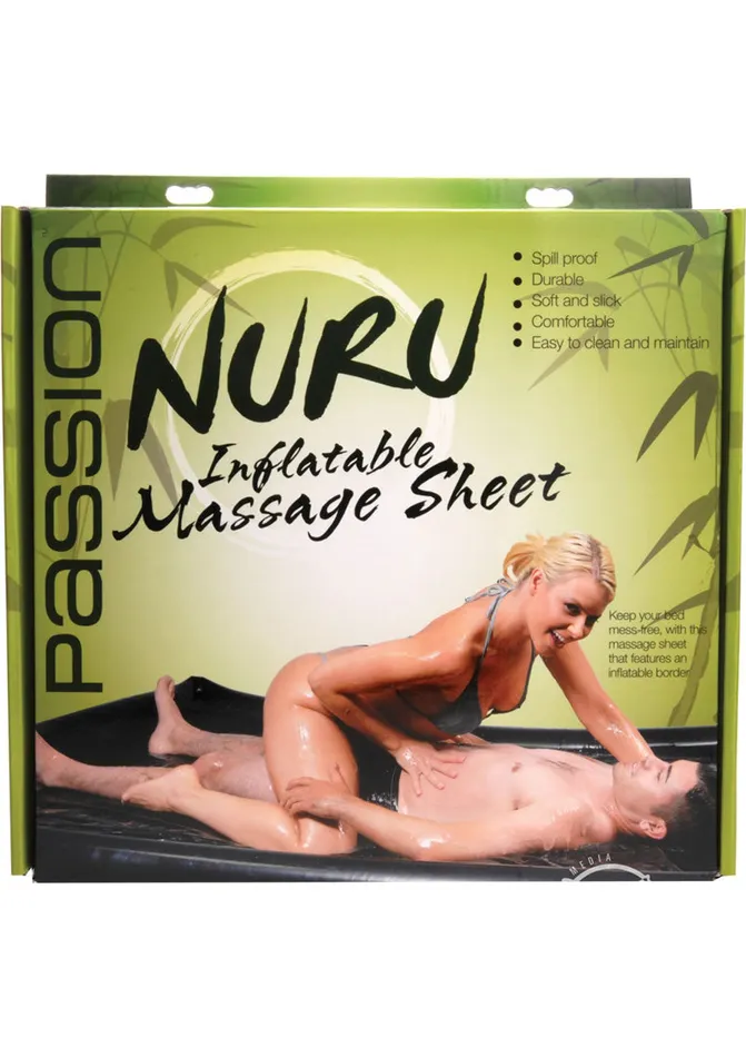 Passion Nuru Inflatable Vinyl Massage Sheet Black Passion Anal