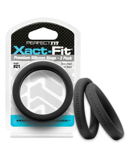 Perfect Fit Anal Perfect Fit Xact Fit 21 Black Pack of 2