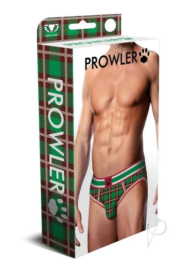 Prowler Anal Prowler Tartan 2 Open Brief Medium GreenRed