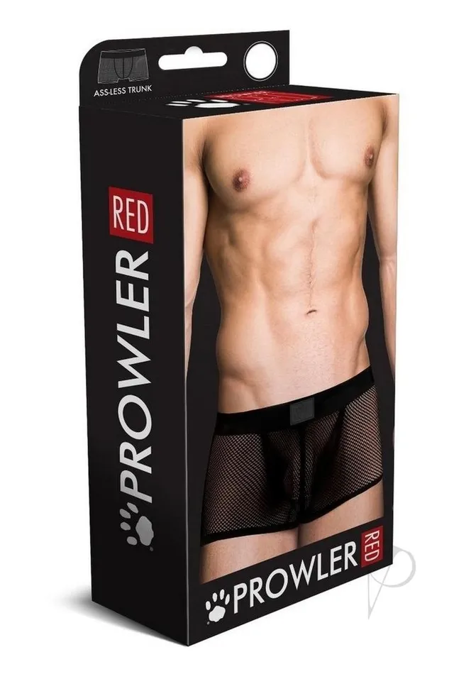 Prowler Red Anal Prowler RED Fishnet AssLess Trunk XLarge Black