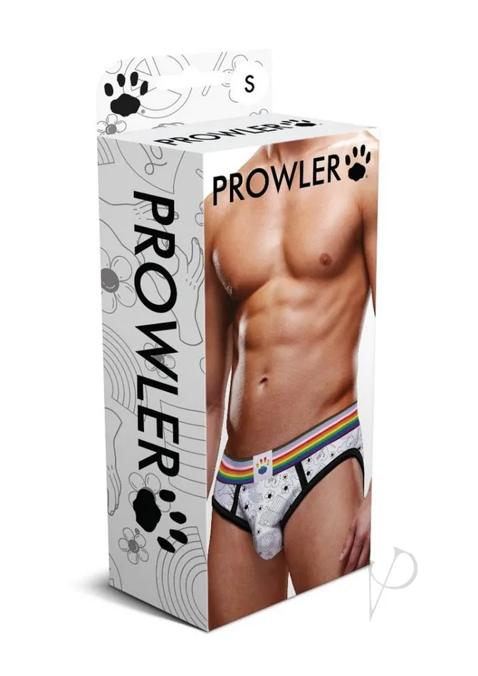 Prowler Vibrators Prowler Pride Love and Peace 3 Brief XXLarge Rainbow