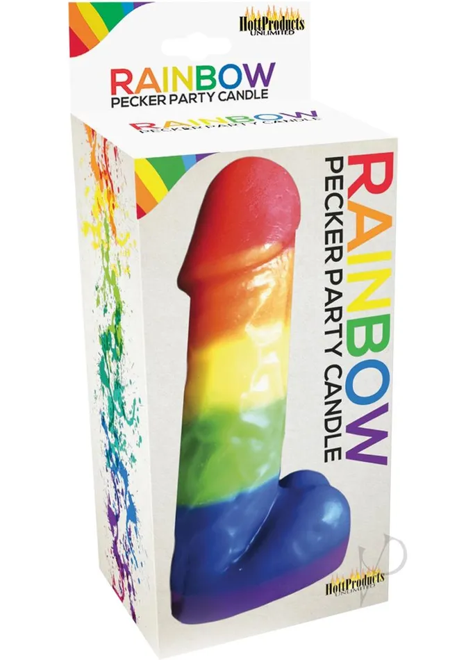 Rainbow Anal Rainbow Pecker Party Candle 75 Inch Multicolor