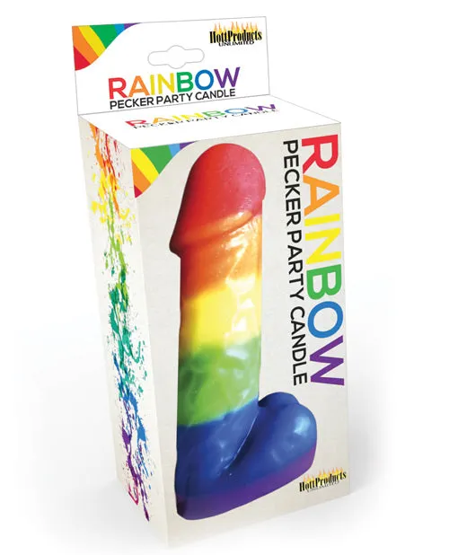 Rainbow Anal Rainbow Pecker Party Candle 75 Inch Multicolor