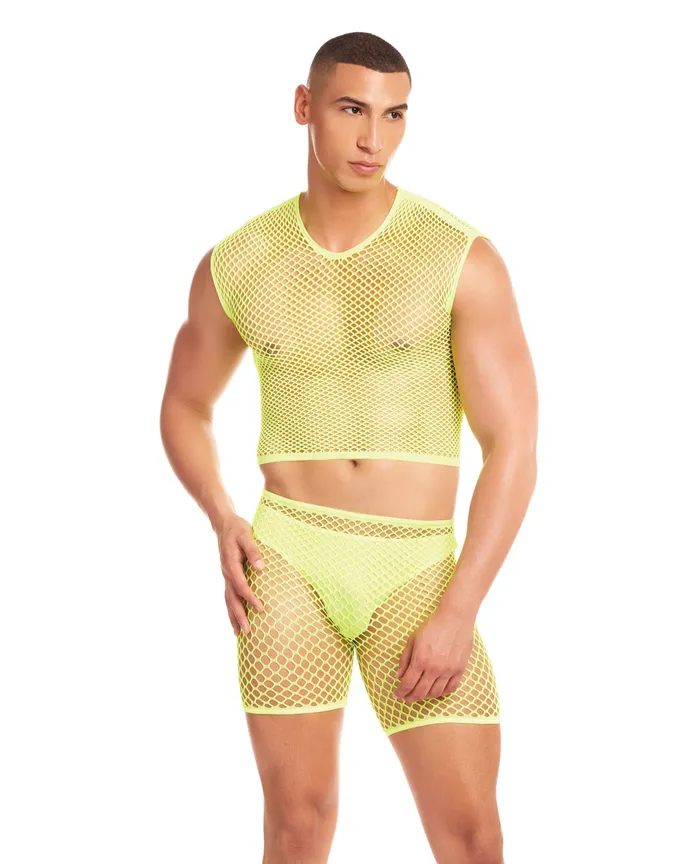 Rainbow Party Female Sex Toys Rainbow Party NetBula Large Mesh Long Brief 3 pc Set Yellow SM Rainbow Party Female Sex Toys Rainbow Party NetBula Large Mesh Long Brief 3 pc Set Yellow SM