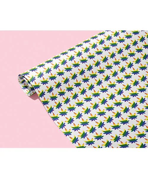 Rainbow Pot Leaf Wrapping Paper Kush Kards Anal