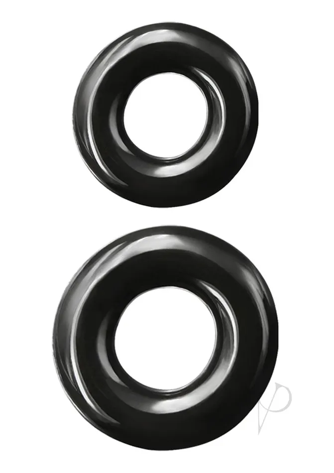 Renegade Anal Renegade Double Stack Super Stretchable Cock Rings Set of 2 Black