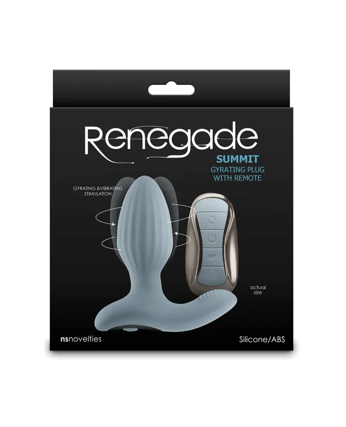 Renegade Summit Rechargeable Silicone Prostate Stimulator Gray Renegade Male Sex Toys Renegade Summit Rechargeable Silicone Prostate Stimulator Gray Renegade Male Sex Toys