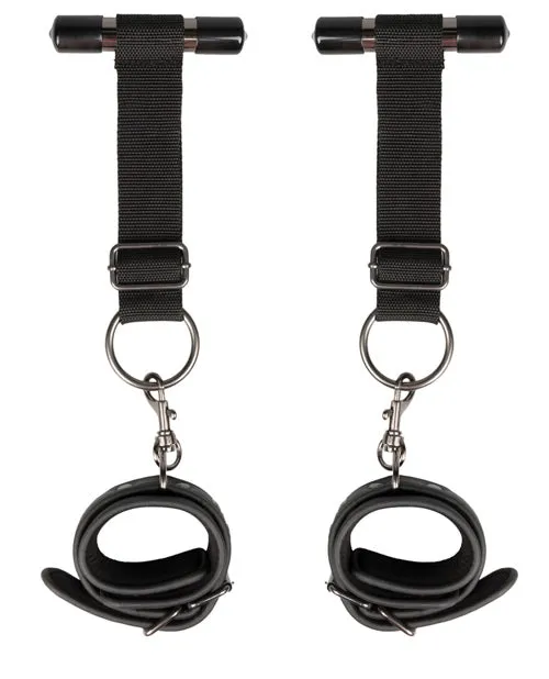 Restraints Easy Toys Easy Toys Over The Door Wrist Cuffs Black Restraints Easy Toys Easy Toys Over The Door Wrist Cuffs Black