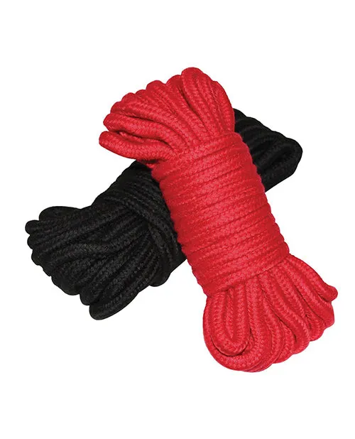 Restraints Plesur Plesur Cotton Shibari Bondage Rope 2 Pack BlackRed Restraints Plesur Plesur Cotton Shibari Bondage Rope 2 Pack BlackRed