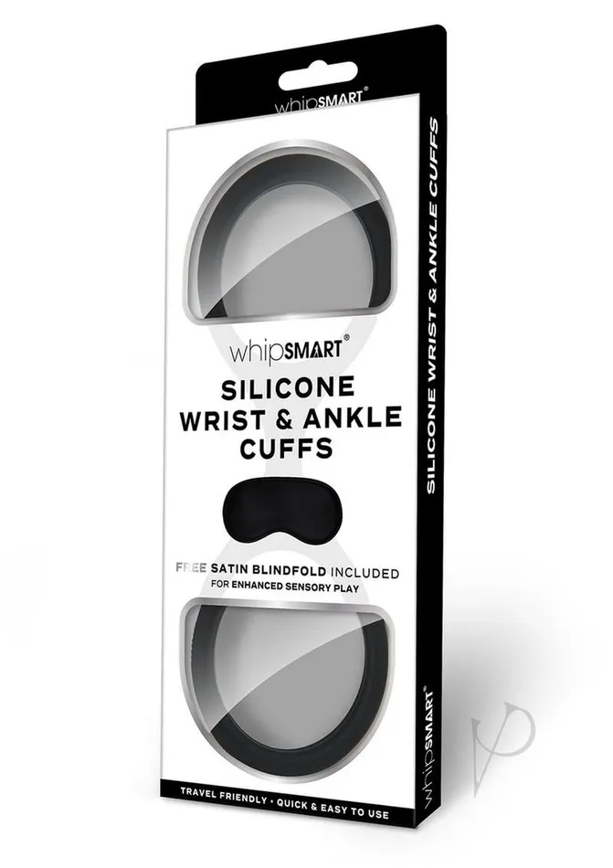 Restraints WhipSmart Quickie Cuffs with Eye Mask MediumLarge Black Whipsmart Restraints WhipSmart Quickie Cuffs with Eye Mask MediumLarge Black Whipsmart