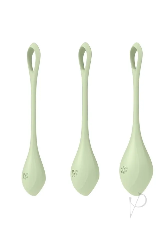 Satisfyer Anal Satisfyer Yoni Power 2 Silicone Weighted Ben Wa Balls Set Light Green