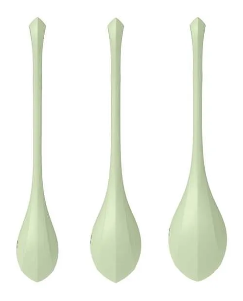 Satisfyer Anal Satisfyer Yoni Power 2 Silicone Weighted Ben Wa Balls Set Light Green