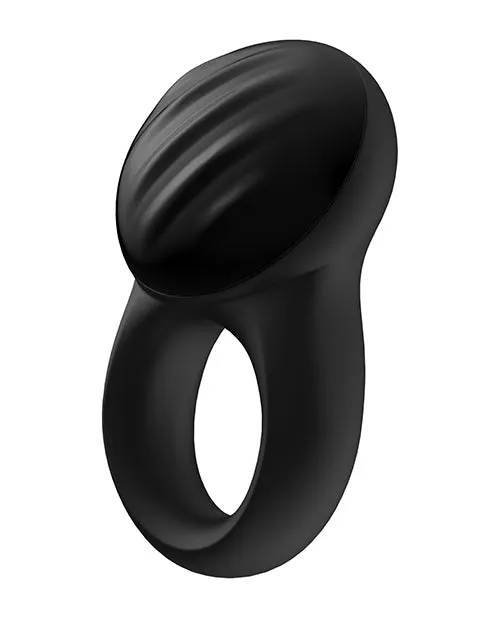 Satisfyer Vibrators Satisfyer Signet Ring wBluetooth App Black Satisfyer Vibrators Satisfyer Signet Ring wBluetooth App Black