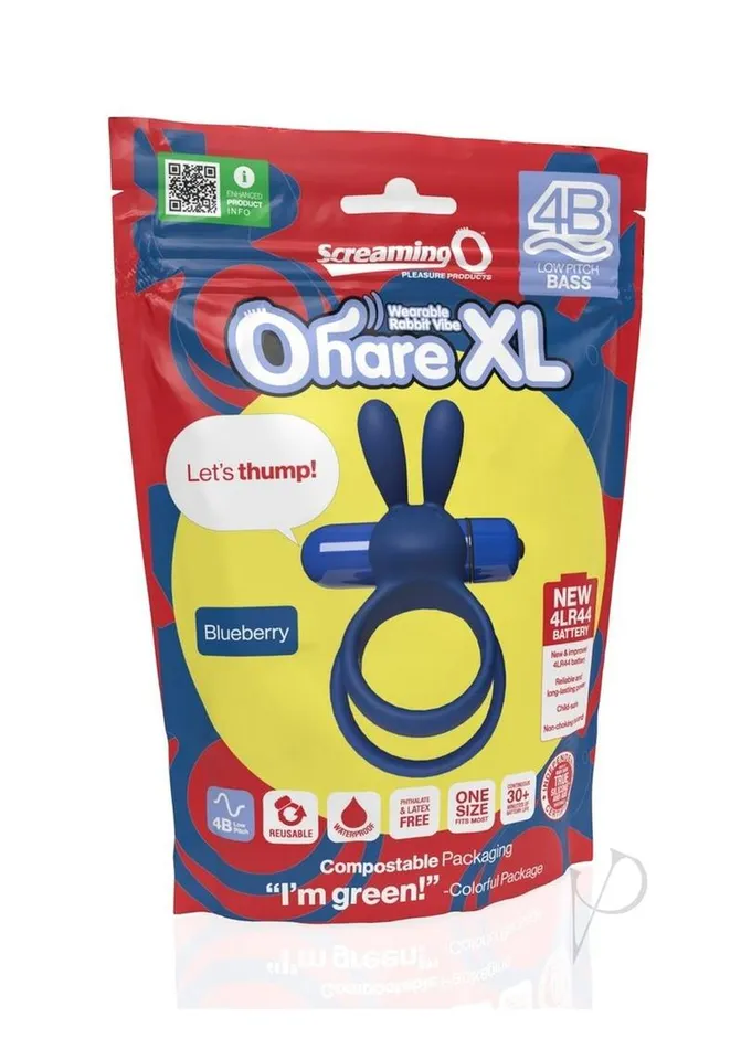 Screaming O Screaming O 4B Ohare XL Silicone Vibrating Cock Ring Blueberry Male Sex Toys Screaming O Screaming O 4B Ohare XL Silicone Vibrating Cock Ring Blueberry Male Sex Toys