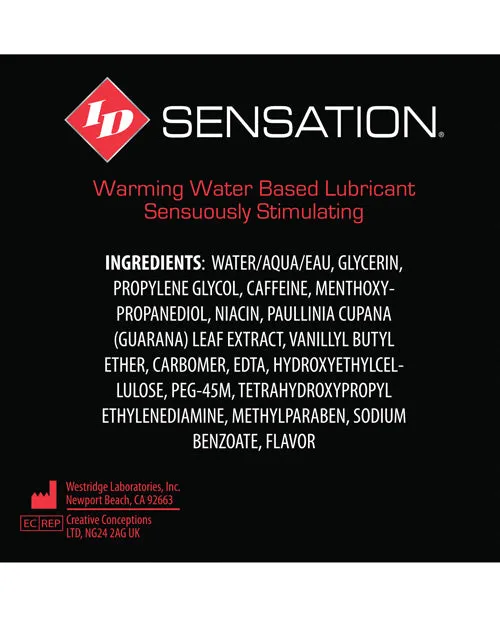 Sensation Lubricants ID Sensation Water Based Warming Lubricant 44oz Sensation Lubricants ID Sensation Water Based Warming Lubricant 44oz