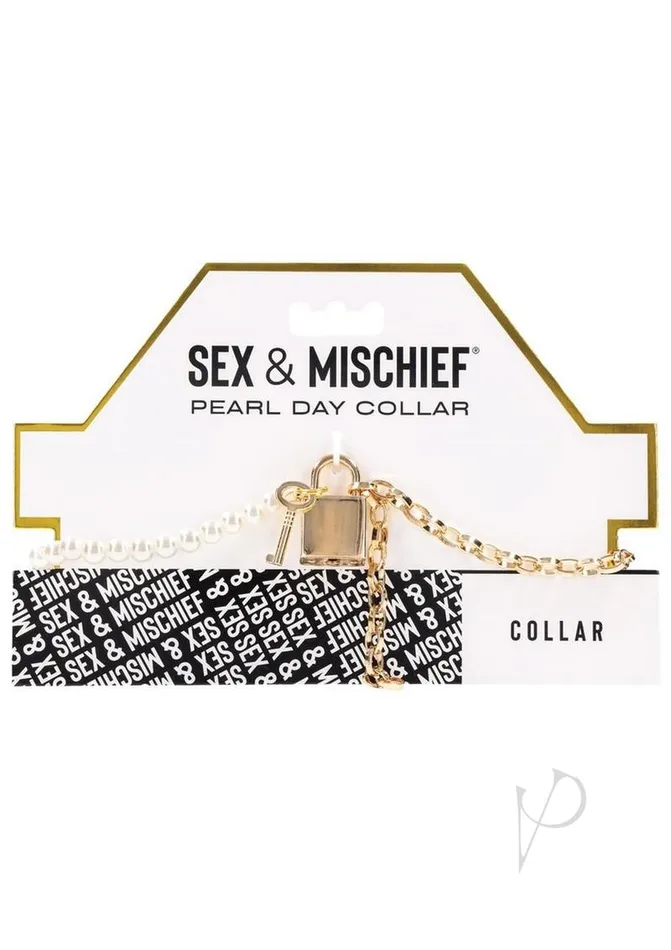 Sex and Mischief Pearl Day Collar WhiteGold Sex And Mischief Vibrators