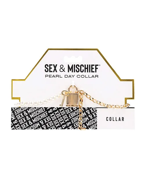 Sex and Mischief Pearl Day Collar WhiteGold Sex And Mischief Vibrators