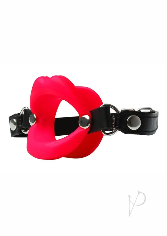 Sex And Mischief Sex and Mischief Silicone Lips Open Mouth Gag Red Anal