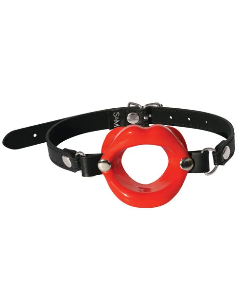 Sex And Mischief Sex and Mischief Silicone Lips Open Mouth Gag Red Anal