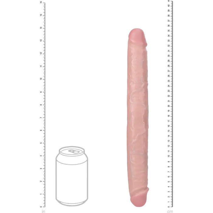 Shots Toys Dildos REALROCK 14 Inch Thick Double Dildo Flesh