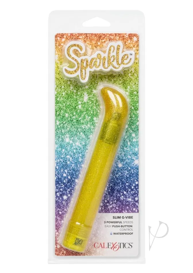 Sparkle Sparkle Slim G Vibrator Yellow Female Sex Toys