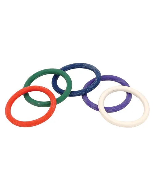 Spartacus 15 Rubber Cock Ring Set Rainbow Pack of 5 Spartacus Male Sex Toys Spartacus 15 Rubber Cock Ring Set Rainbow Pack of 5 Spartacus Male Sex Toys