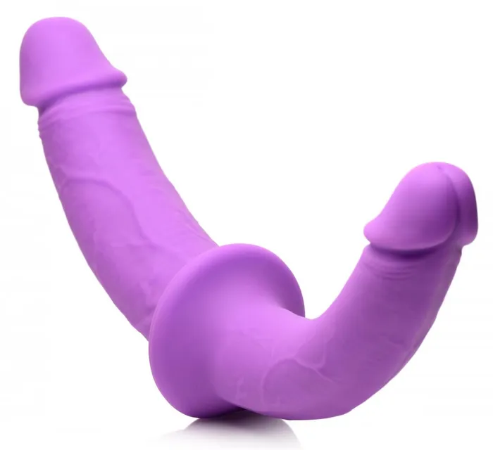 Strap U Silicone Double Dildo with Harness Female Sex Toys