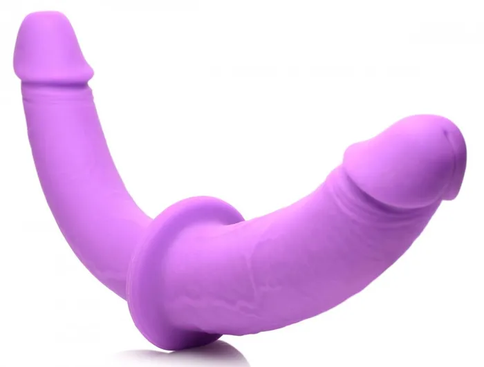Strap U Silicone Double Dildo with Harness Female Sex Toys