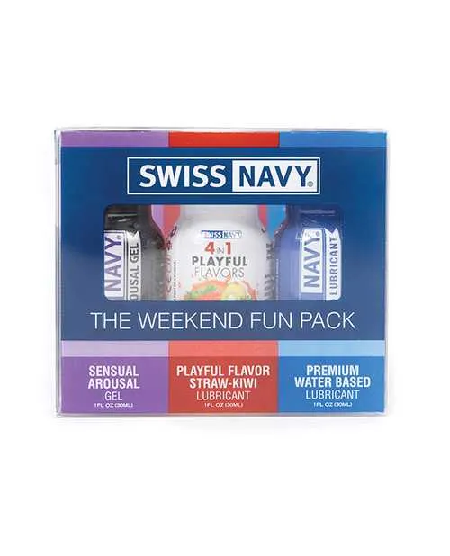 Swiss Navy Enhancers Swiss Navy Weekend Lubricants Fun Pack 1oz 3 per Pack