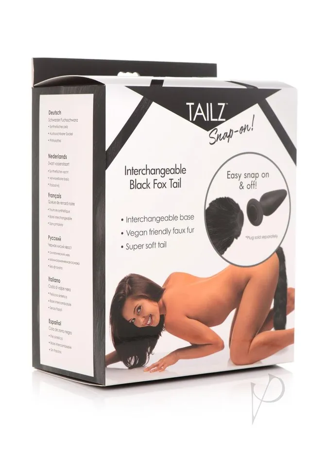 Tailz Interchangeable Fox Tail Accessory Black Tailz Anal