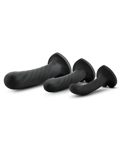 Temptasia Twist Silicone Dildo Kit Set of 3 Black Temptasia Anal Temptasia Twist Silicone Dildo Kit Set of 3 Black Temptasia Anal