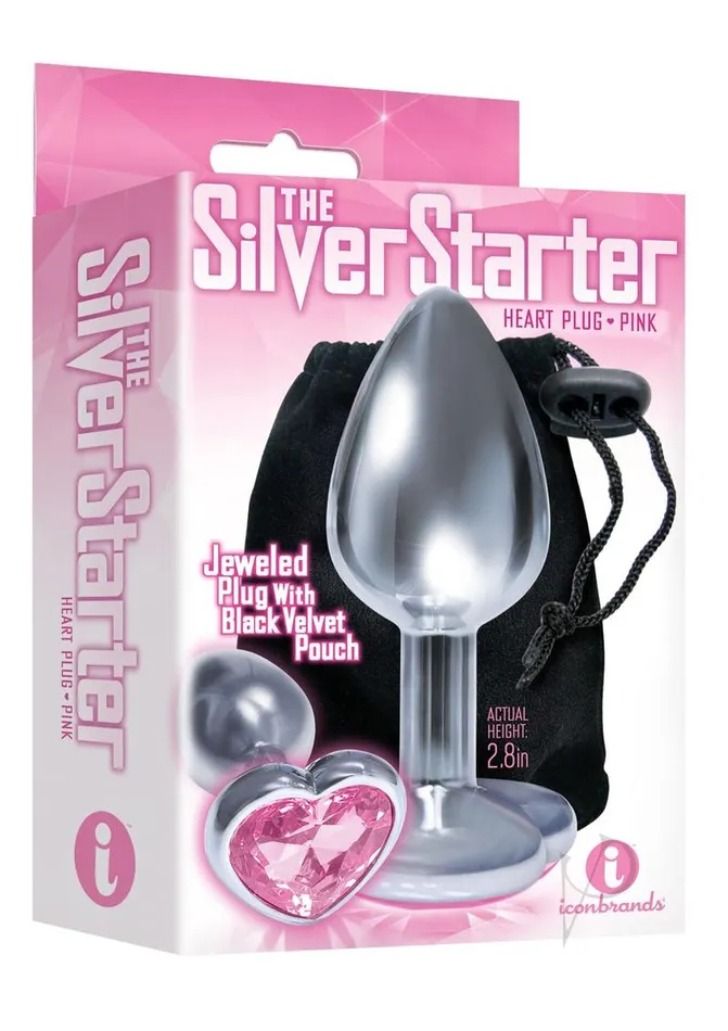 The 9s The Silver Starter Bejeweled Heart Stainless Steel Plug Pink The 9s Anal The 9s The Silver Starter Bejeweled Heart Stainless Steel Plug Pink The 9s Anal