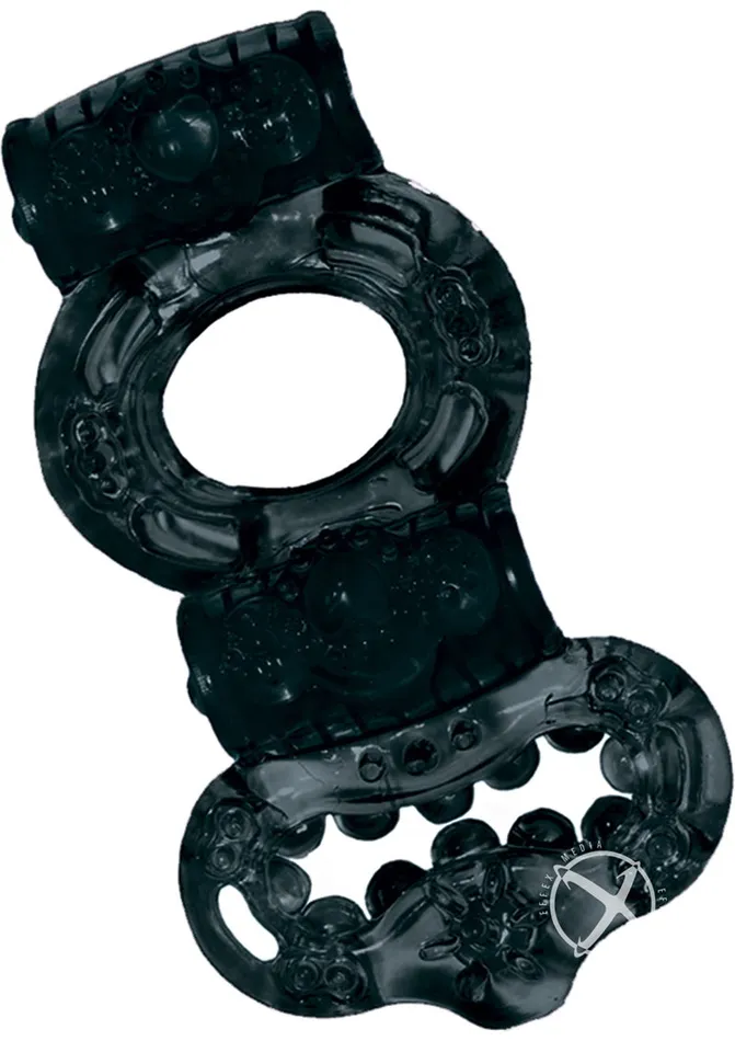 The MachO Ultimate Ring Double Power Cock and Ball Vibrating Cock Ring Black Macho Male Sex Toys The MachO Ultimate Ring Double Power Cock and Ball Vibrating Cock Ring Black Macho Male Sex Toys
