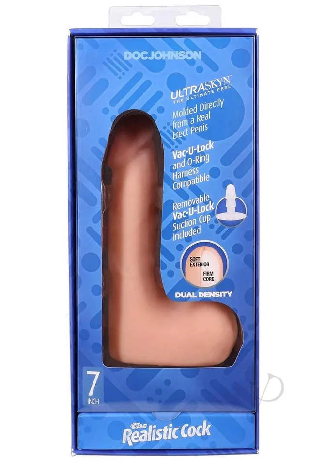 The Realistic Cock Dildos The Realistic Cock with Balls Ultraskyn Removable VacULock Suction Cup 7in Vanilla The Realistic Cock Dildos The Realistic Cock with Balls Ultraskyn Removable VacULock Suction Cup 7in Vanilla