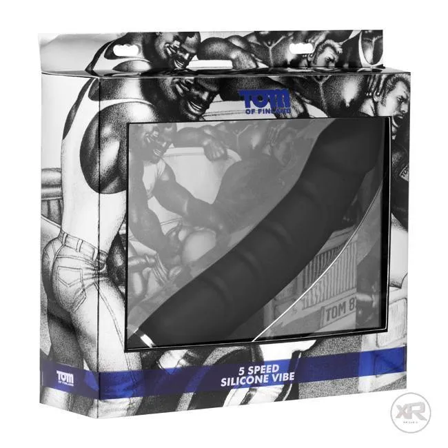 Tom of Finland Female Sex Toys Tom of Finland 5 Speed Silicone Vibrating Cock