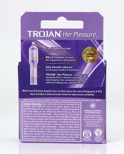 Trojan Female Sex Toys Trojan Her Pleasure Sensations Condom Lubricated 3 Pack Trojan Female Sex Toys Trojan Her Pleasure Sensations Condom Lubricated 3 Pack