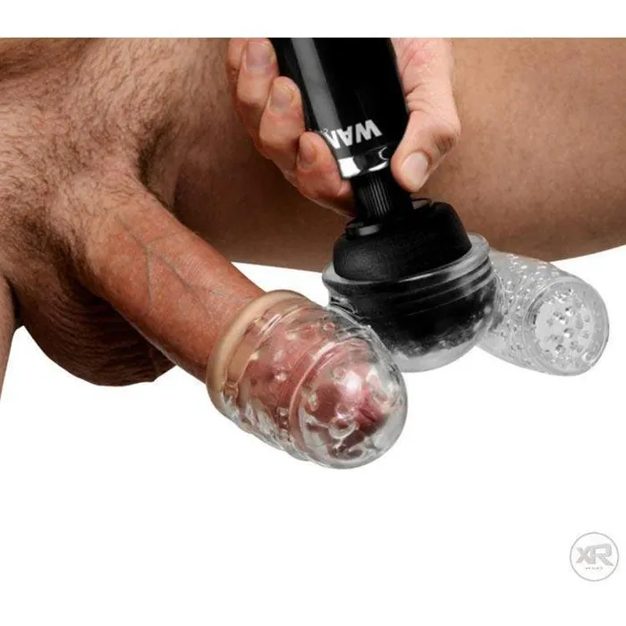 Twin Turbo Strokers 2 in 1 Wand Attachment for Men Wand Essentials Female Sex Toys
