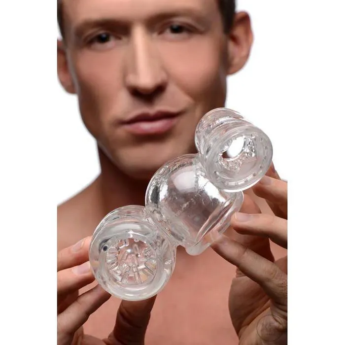 Twin Turbo Strokers 2 in 1 Wand Attachment for Men Wand Essentials Female Sex Toys