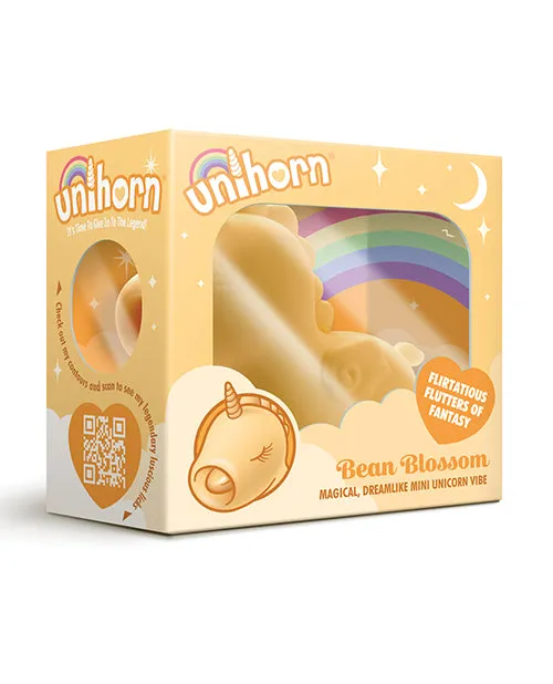 Unihorn Female Sex Toys Unihorn Bean Blossom The Thick Tongued One Silicone Clitoral Stimulator Yellow